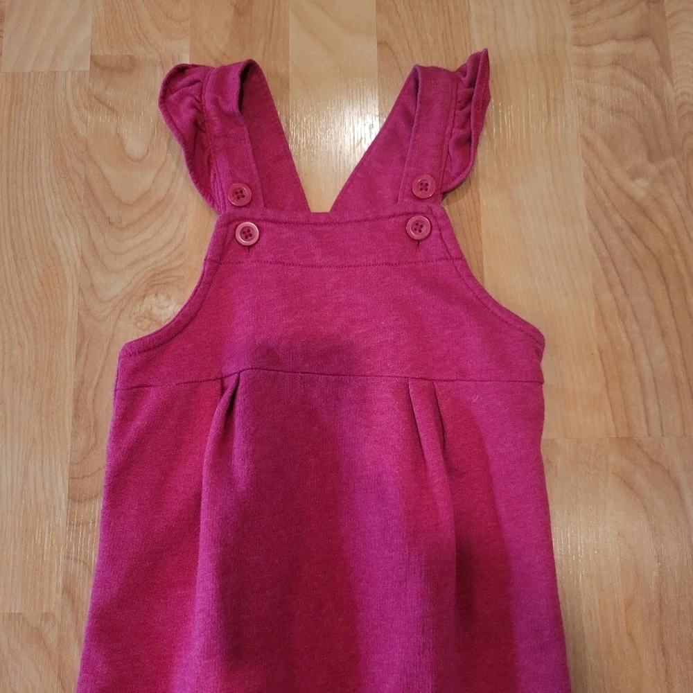 Carter's Red Flutter Ruffle Overalls Size 24 Months